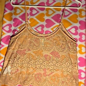 Peach Lace Cami